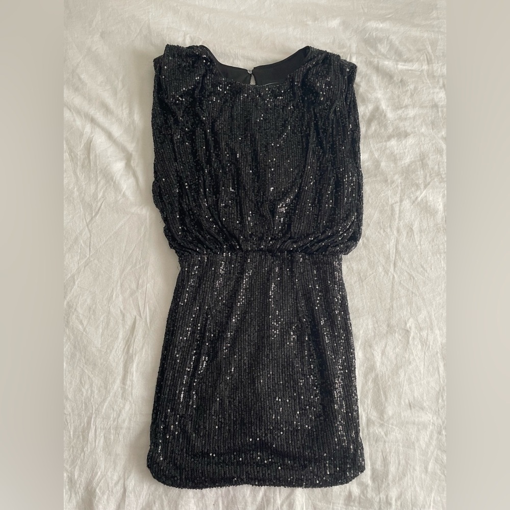 DO+BE Black Sequin Mini Dress - Picture 3 of 4
